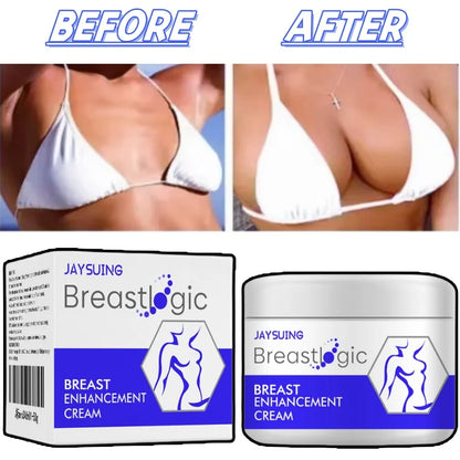 Breast enhancement cream box and jar with blue label Breastlogic before-after photos on Tampa Home & Garden Store