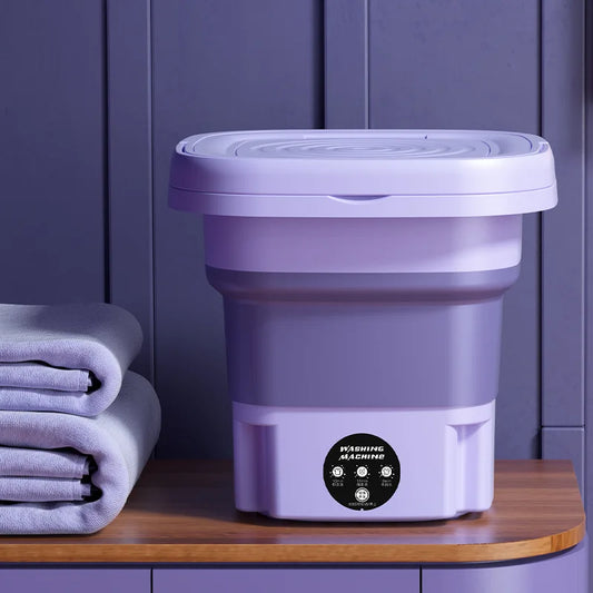 8L Portable Foldable Mini Washing Machine with Spin Dryer for Socks Underwear - Tampa Home & Garden Store