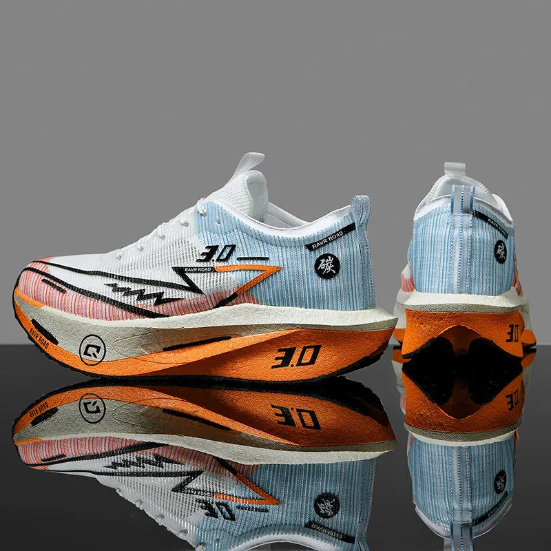 EstaliosFit sneakers Cushioned Carbon Board white orange sole shoes on Tampa Home & Garden Store