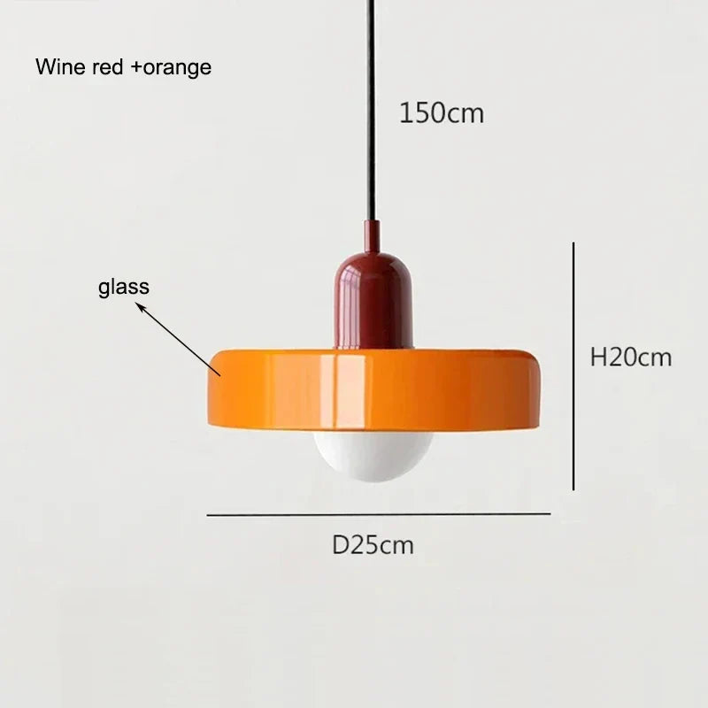 Nordic Bauhaus Glass Chandelier – Retro Dining Room Pendant Light for Living Room