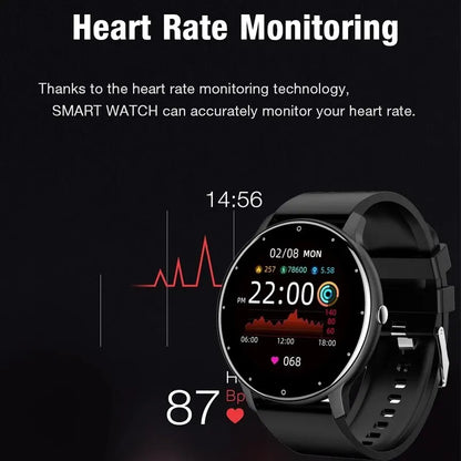 Men's UpTrend Deals smart watch with full touch screen round display black strap on Tampa Home & Garden Store
