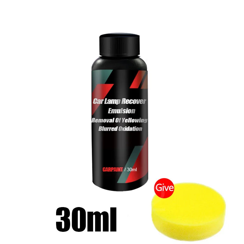 Car headlight restoration kit by UpTrend Deals 30ml bottle with yellow sponge on Tampa Home & Garden Store