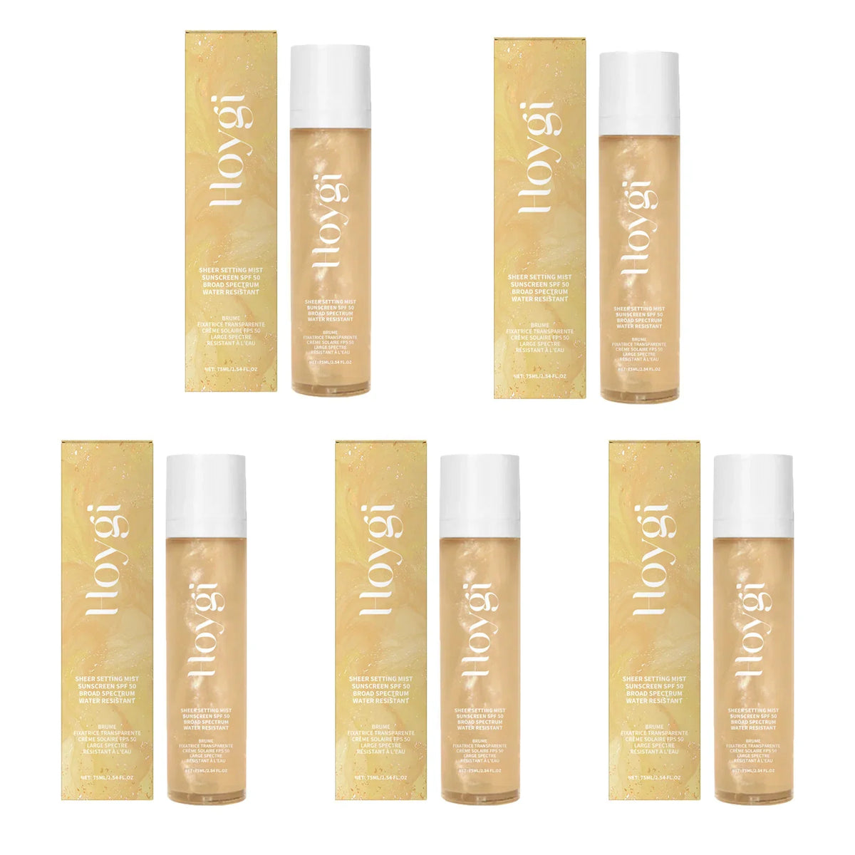 Silcy Skin SPF 50+ makeup setting spray bottle; gold cap, oilcontrol waterproof mist on Tampa Home & Garden Store