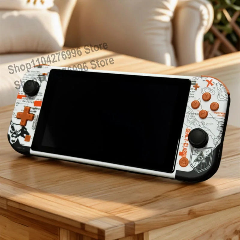 Switch Lite replacement shell, orange button graphics, tempered glass film, FLIPSTYLEZLLC on Tampa Home & Garden Store