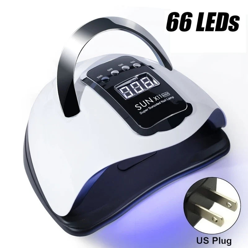 66LEDs nail drying lamp Silcy Skin white UV/LED manicure dryer with auto sensor display on Tampa Home & Garden Store