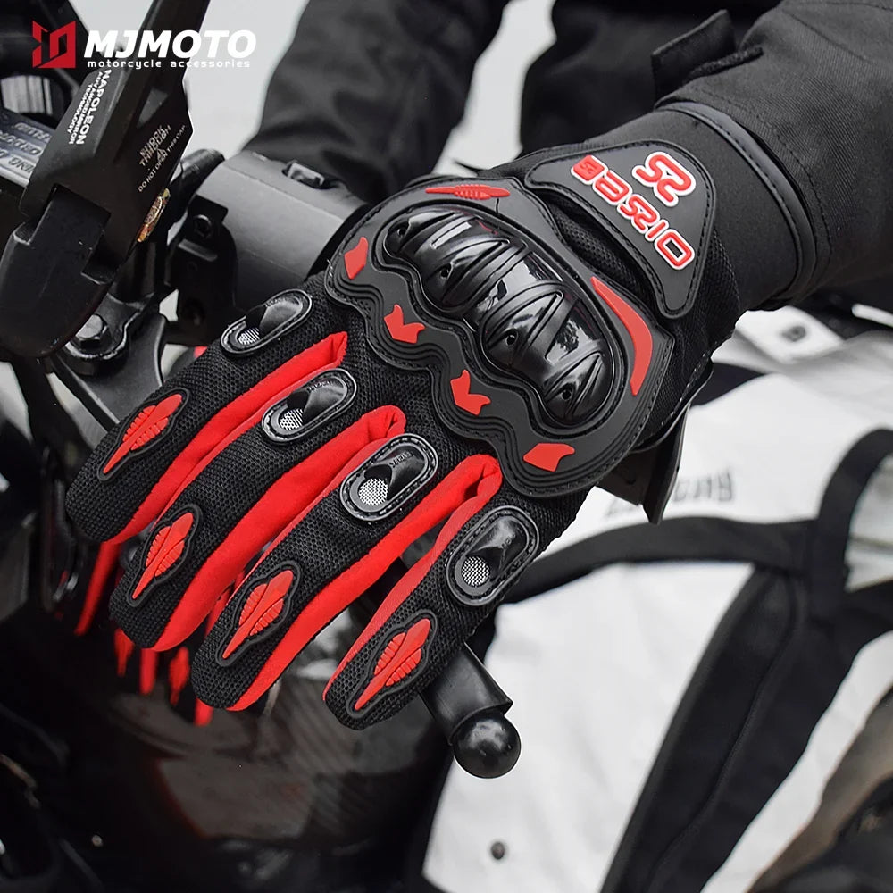 Warm Winter Windproof Waterproof Touch Screen Gloves black/red knuckle guard BikerZoneZ on Tampa Home & Garden Store