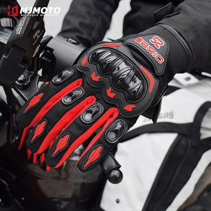Warm Winter Windproof Waterproof Touch Screen Gloves black/red knuckle guard BikerZoneZ on Tampa Home & Garden Store