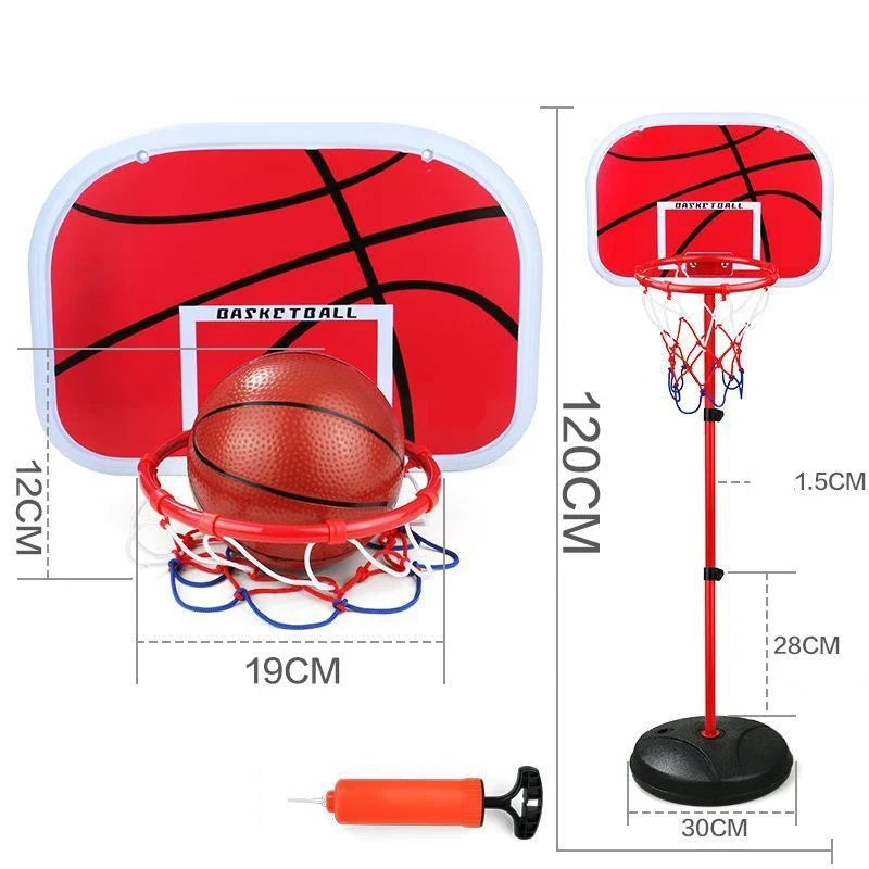 Basketball hoop for kids red backboard, adjustable 63-150 cm stand with ball FLIPSTYLEZLLC on Tampa Home & Garden Store