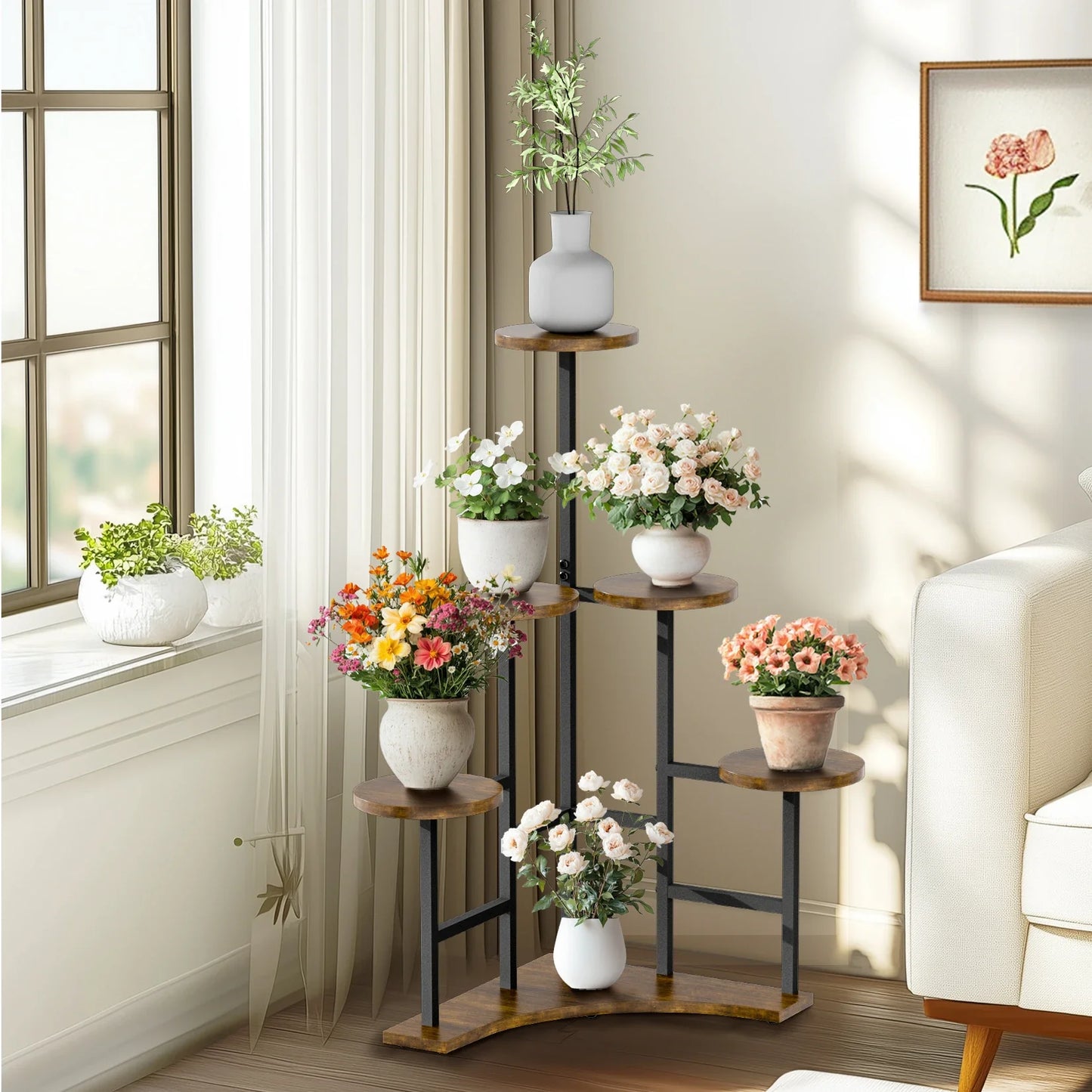 Five Tier Corner Plant Stand and Rack for Balcony