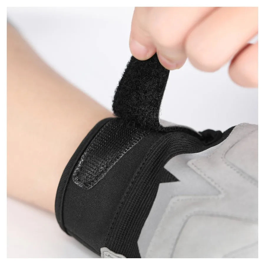 Motorcycle gloves BikerZoneZ, gray with black cuff, adjustable Velcro strap on Tampa Home & Garden Store