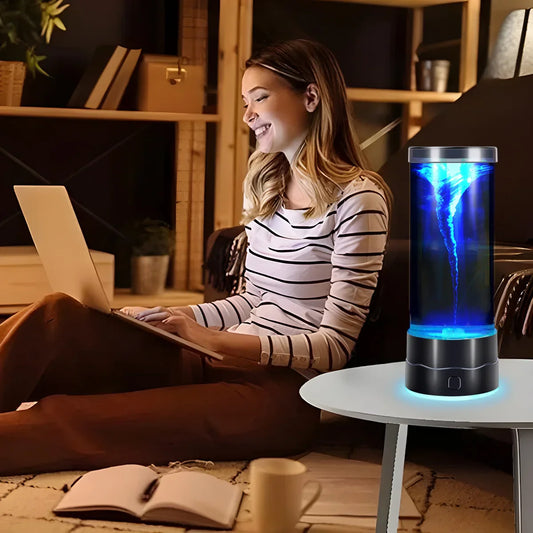 LED Tornado Night Light USB Multi-Color Changing Atmosphere Lamp for Kids Home