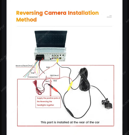 1-DIN 7in car stereo wiring with harness and rear camera hookup UpTrend Deals on Tampa Home & Garden Store