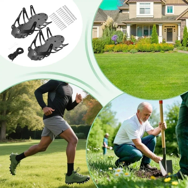 Universal Aerating Shoes for Lawn and Garden Care