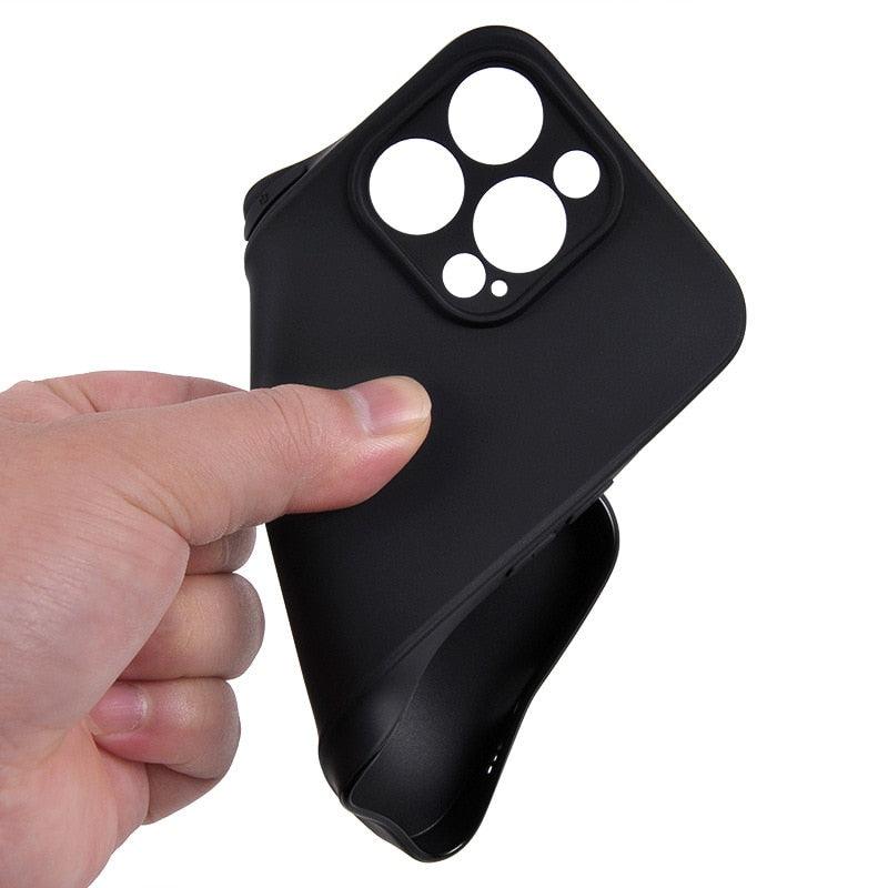 Stevvex black silicone iPhone case with multi-lens camera cutouts for iPhone 13/12/11/14 on Tampa Home & Garden Store