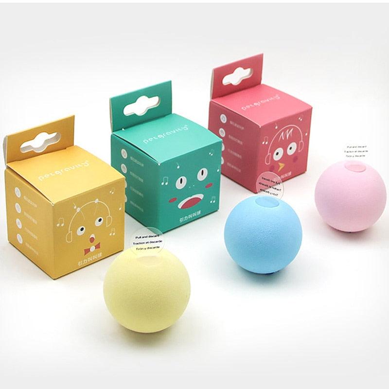 Stevvex Gravity Ball interactive cat toy set in 3 pastel colors with packaging boxes on Tampa Home & Garden Store