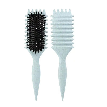 Pastel speckled detangling candy brushes with natural bristles and cleaning claw, dual-view on Tampa Home & Garden Store