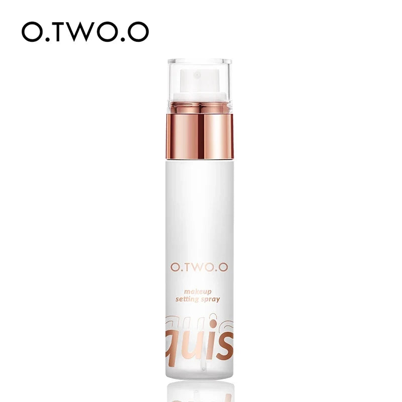 O.TWO.O makeup setting spray white bottle with rose gold pump by Silcy Skin on Tampa Home & Garden Store