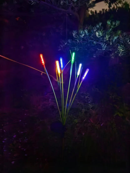 Perfecsy solar firefly swaying garden light LED multi-color reed lamps waterproof for pond on Tampa Home & Garden Store