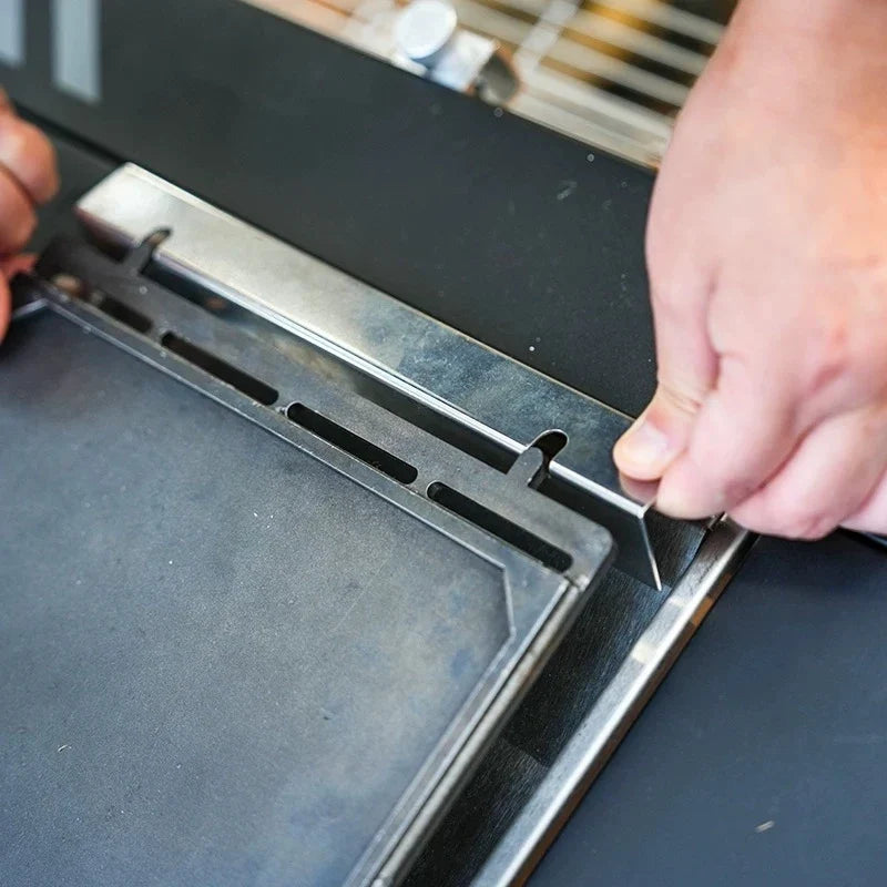 GS450 metal outdoor camping baking tray with slide-in rack for stove grill FLIPSTYLEZLLC on Tampa Home & Garden Store