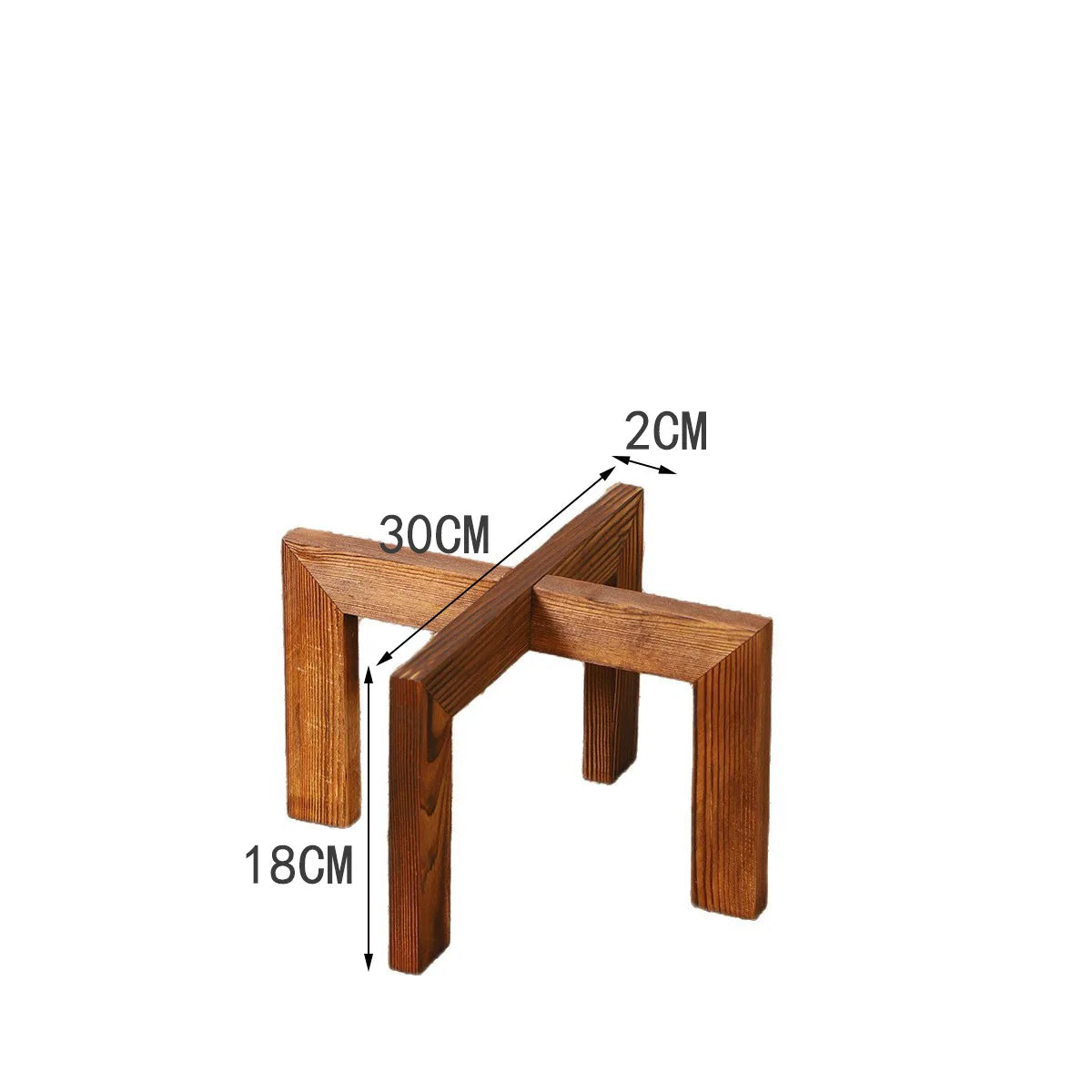 Sturdy Wooden Rack And A Solid Bonsai Plant Shelf