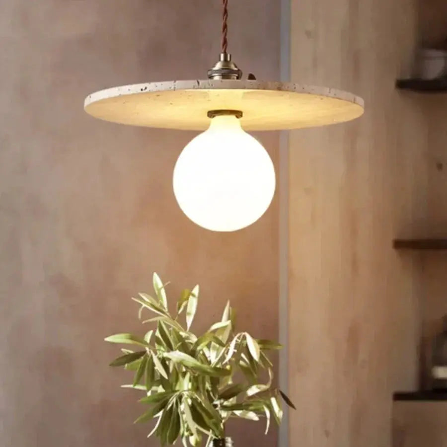 DecorBites LED pendant lamp aluminum modern hanging light fixture with round disc shade on Tampa Home & Garden Store