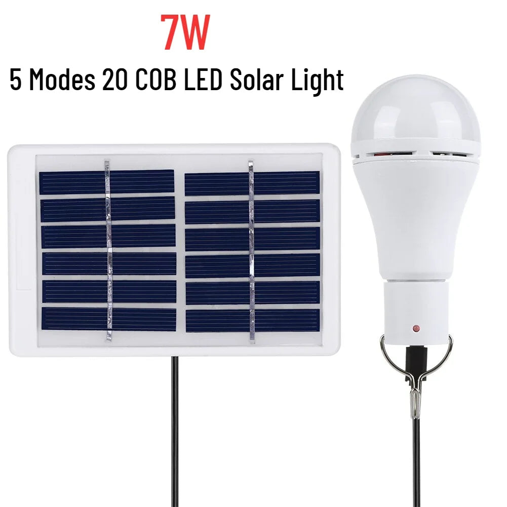 Portable 20 Cob Solar LED Bulb Usb Rechargeable