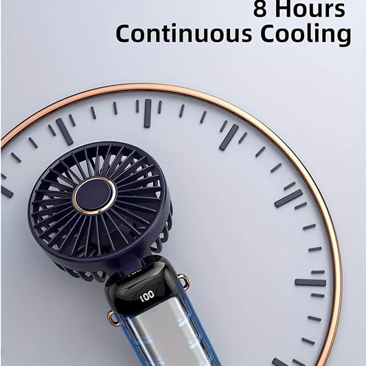 Compact Mini Fan | Small Desk Fan with 6-Speed Settings | USB Rechargeable for Ultimate Portability and Comfort - Tampa Home & Garden Store