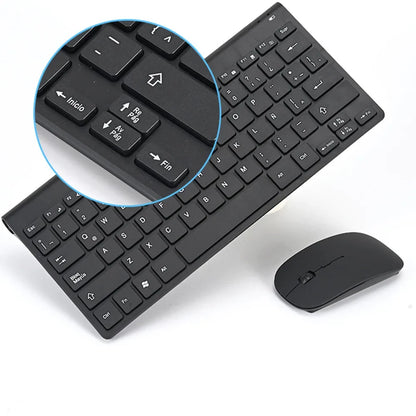 Black 2-piece wireless keyboard and mouse set with 78-key Spanish layout on Tampa Home & Garden Store