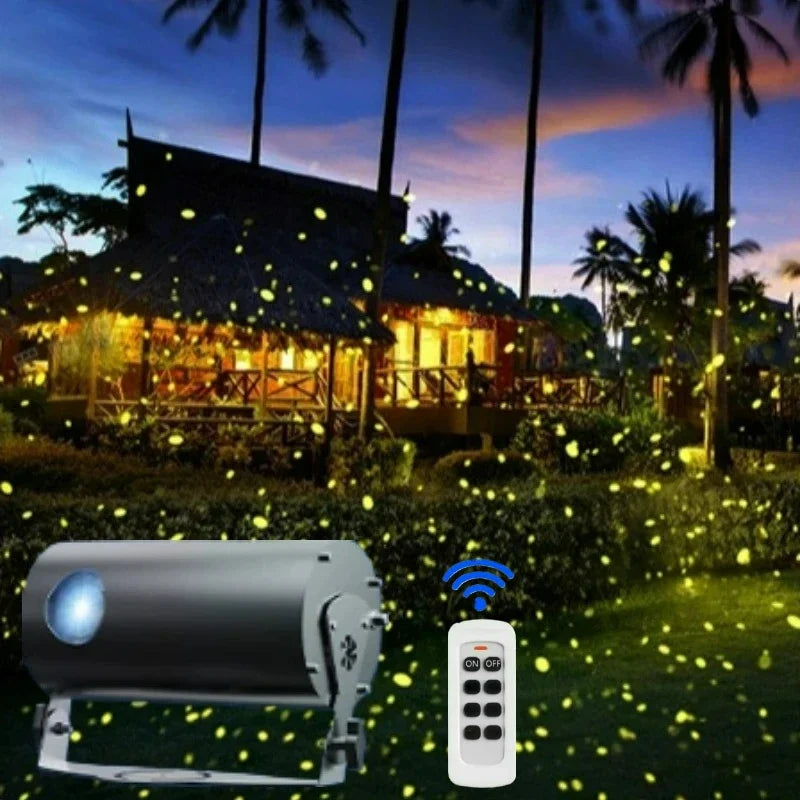 Perfecsy firefly projection lamp with remote for outdoor waterproof landscape lighting at dusk on Tampa Home & Garden Store