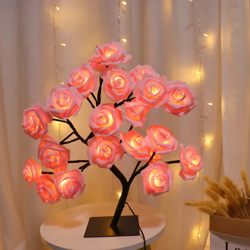 108LED Rose String Table Lamp | USB Powered Romantic Night Light for Party Decor