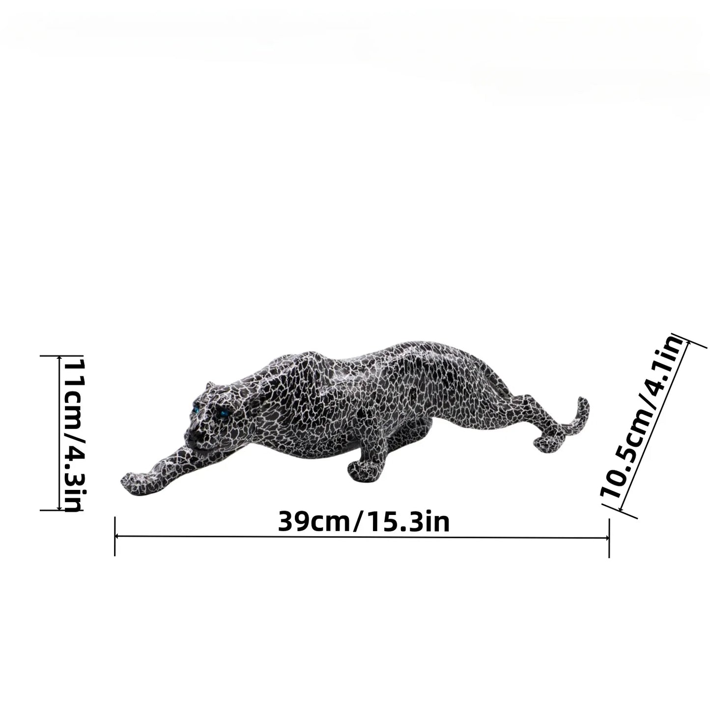Leopard statue resin sitting panther figurine for desk decor by Perfecsy on Tampa Home & Garden Store