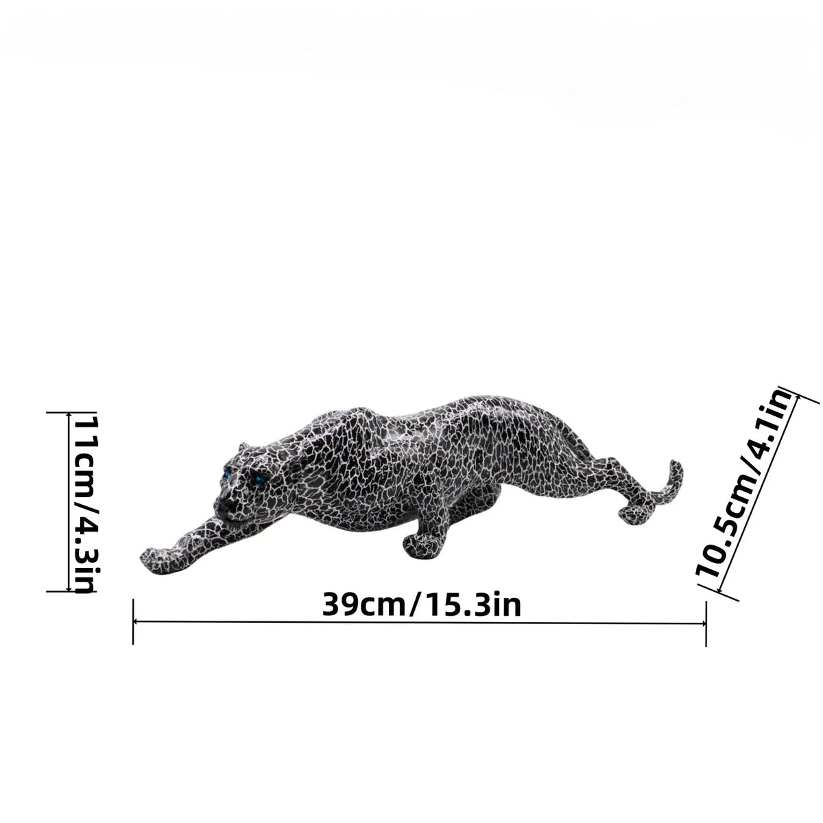 Leopard statue resin sitting panther figurine for desk decor by Perfecsy on Tampa Home & Garden Store