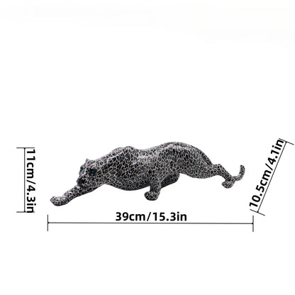Leopard statue resin sitting panther figurine for desk decor by Perfecsy on Tampa Home & Garden Store