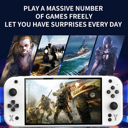 G90 handheld game console white 7in 64GB retro arcade by UpTrend Deals with games on screen on Tampa Home & Garden Store