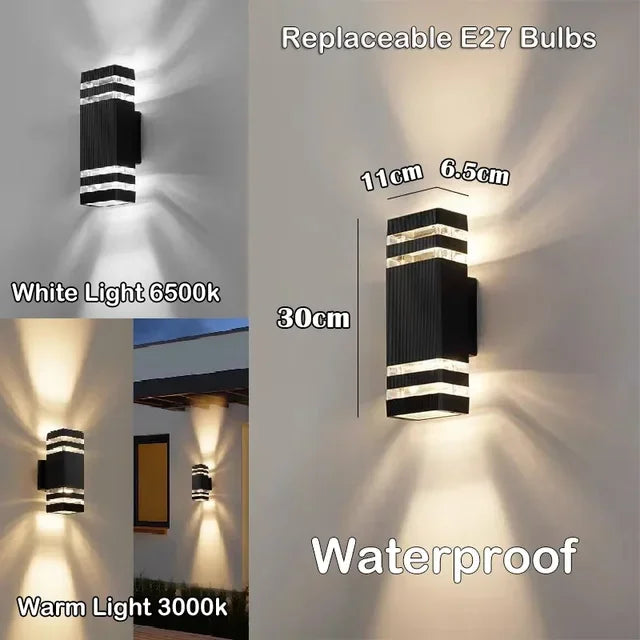 LED Outdoor Waterproof Wall Light | E27 Exterior Porch Stair Lamp Fixture