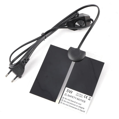 Black 5W waterproof plant heating pad with adjustable controller, reptile mat for seedlings on Tampa Home & Garden Store