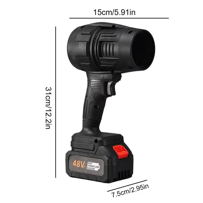 Cordless mini air blower handheld jet fan UpTrend Deals black plastic 48V battery powered on Tampa Home & Garden Store
