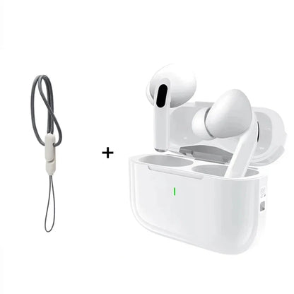 UEESFIT A5 ENC mini wireless earbuds with white charging case and strap on Tampa Home & Garden Store