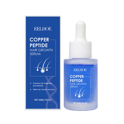 Copper peptide hair growth serum set with blue box and dropper bottle, EELHOE brand, 30 ml on Tampa Home & Garden Store