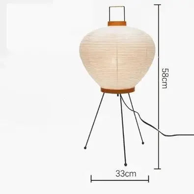 Japanese Rice Paper Floor Lamp Wabi Sabi Lantern