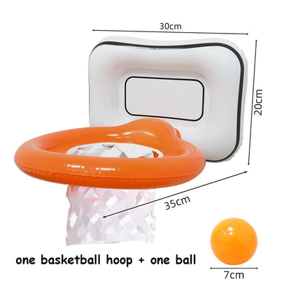 Mini inflatable basketball hoop set FLIPSTYLEZLLC with orange hoop and one ball on Tampa Home & Garden Store