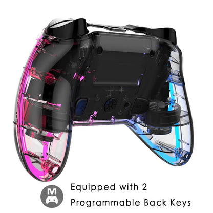 Wireless Game Controllers SW123 by FLIPSTYLEZLLC with two pink and blue transparent shells on Tampa Home & Garden Store
