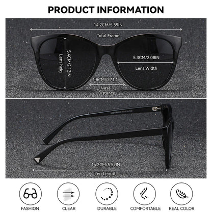 BARCUR women’s cat-eye sunglasses with polarized UV400 gradient lenses in black frame on Tampa Home & Garden Store