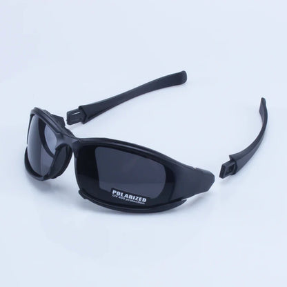 X7 Military Polarized Sunglasses by BikerZoneZ, black frame, UV-400 lenses, 2-pack on Tampa Home & Garden Store