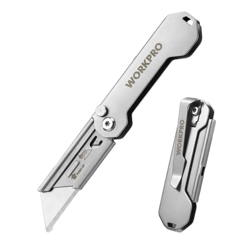 Workpro Stainless Folding Pocket Utility Knife