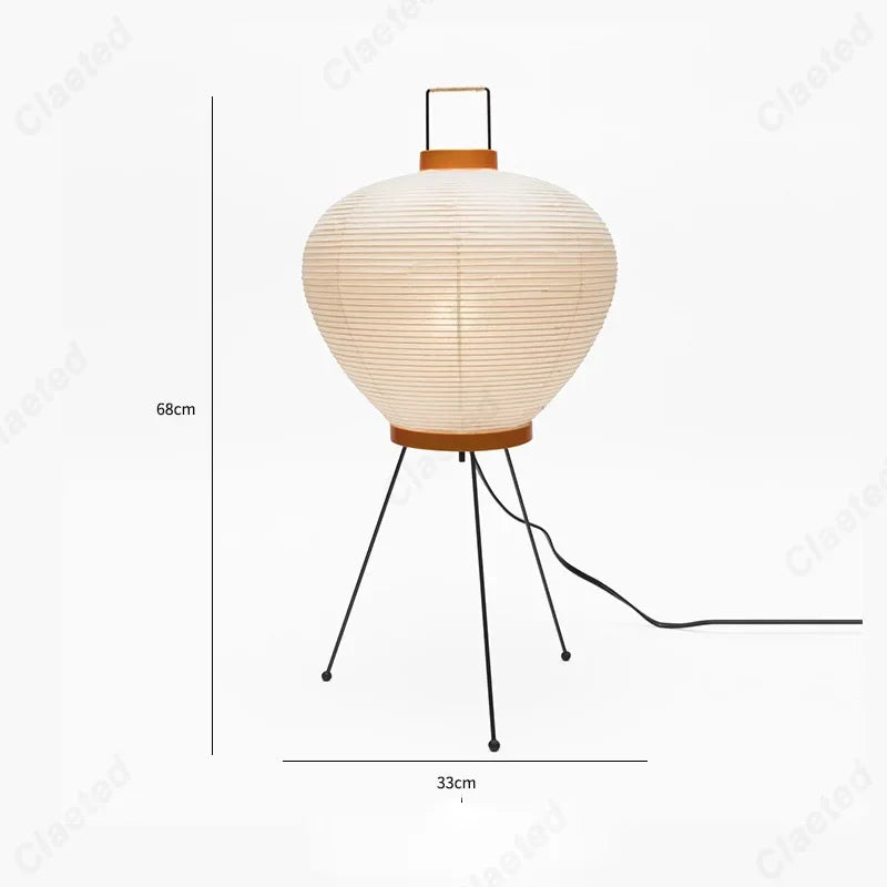 Creative Atmosphere LED rice paper floor lamp E27 Perfecsy beige shade on black tripod legs on Tampa Home & Garden Store