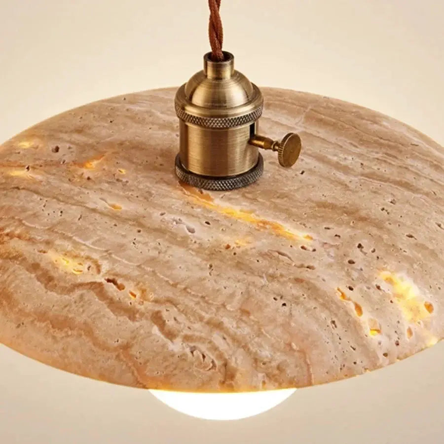 DecorBites LED Pendant Lamp aluminum modern hanging light fixture with stone shade on Tampa Home & Garden Store