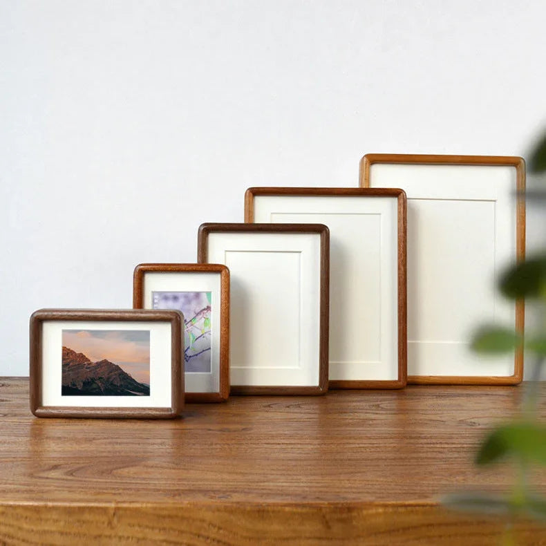 Solid wood photo frame set of five in mortise-tenon craft, for photos and home decor on Tampa Home & Garden Store