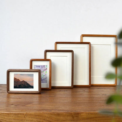 Solid wood photo frame set of five in mortise-tenon craft, for photos and home decor on Tampa Home & Garden Store