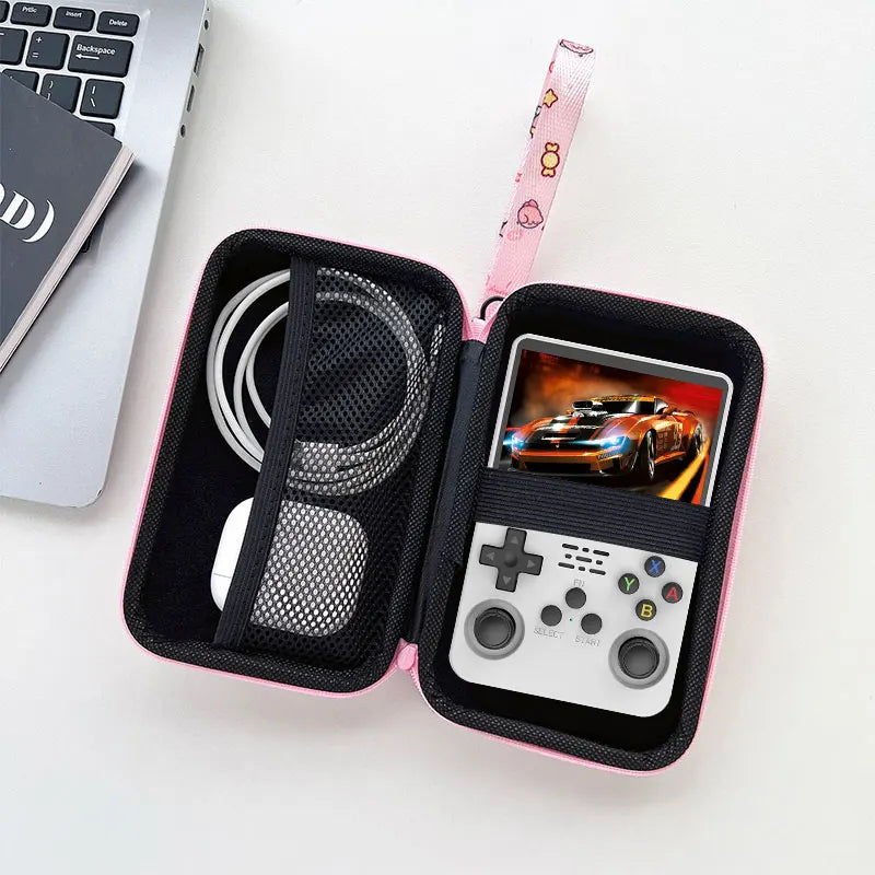 FLIPSTYLEZLLC pink lanyard storage bag case with mini game controller and cables on Tampa Home & Garden Store